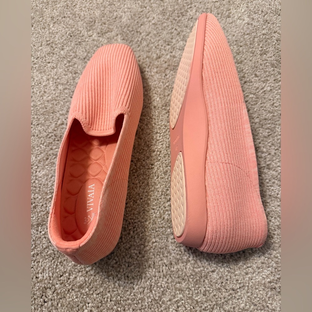 Vivaia Water-Repellent Square-Toe Loafers (Samantha Walker) tender peach 42/10.5 - Picture 3 of 6